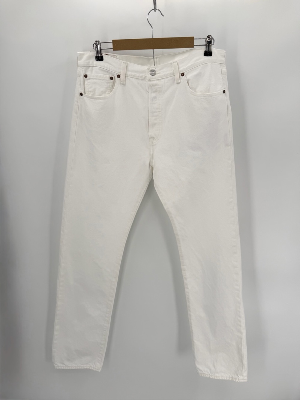 Levi’s 501 Series Jeans Men’s 34 White Cotton Denim Straight Regular Fit